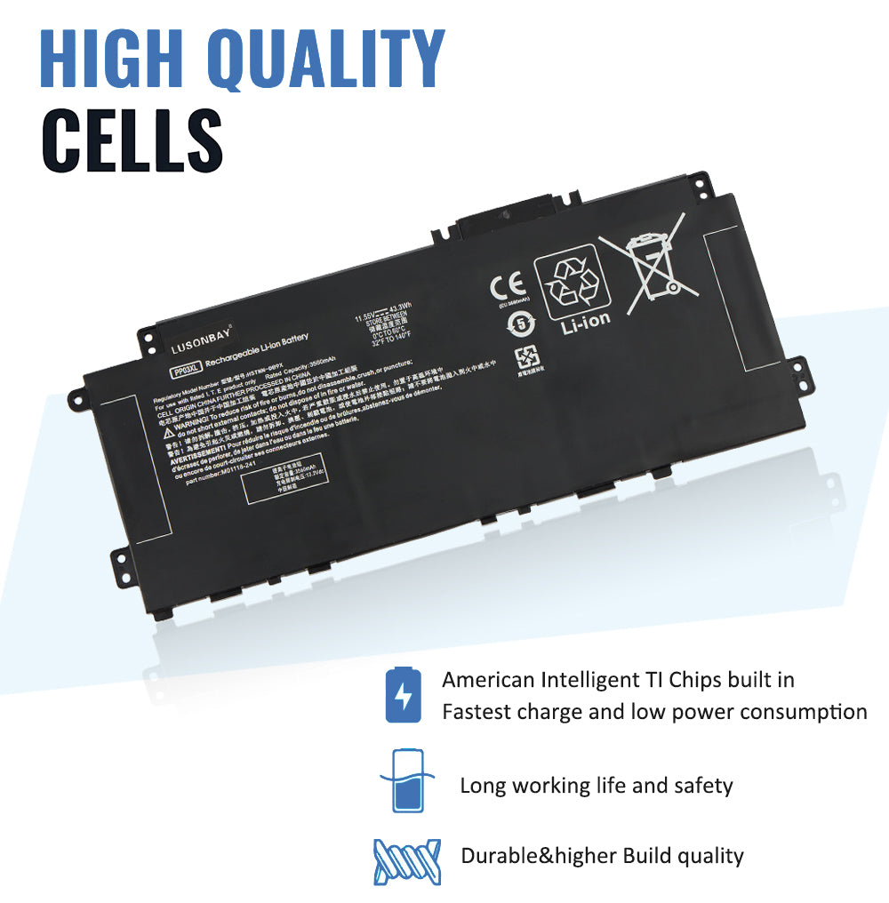 HP-PP03XL-11.55V-43.3WH-Laptop-Battery