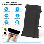 HP RE03XL replacement Li-ion laptop battery 11.55V 45Wh with voltage control ESD thermal cutoff protection