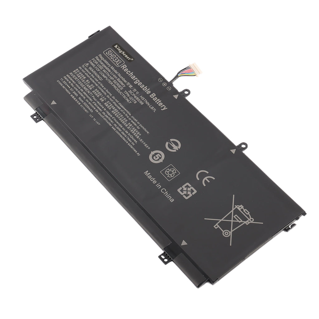 HP SH03XL replacement Li-ion laptop battery 11.55V 57.9Wh 5020mAh white background product main image