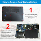 SN03XL battery replacement tutorial: remove 10 back cover screws, unplug battery interface cable, then unscrew 2 battery screws to lift out