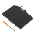 SN03XL 11.4V 44Wh HP laptop battery white background product hero shot with 3.0 Phillips screwdriver, replacement for HP EliteBook ProBook series