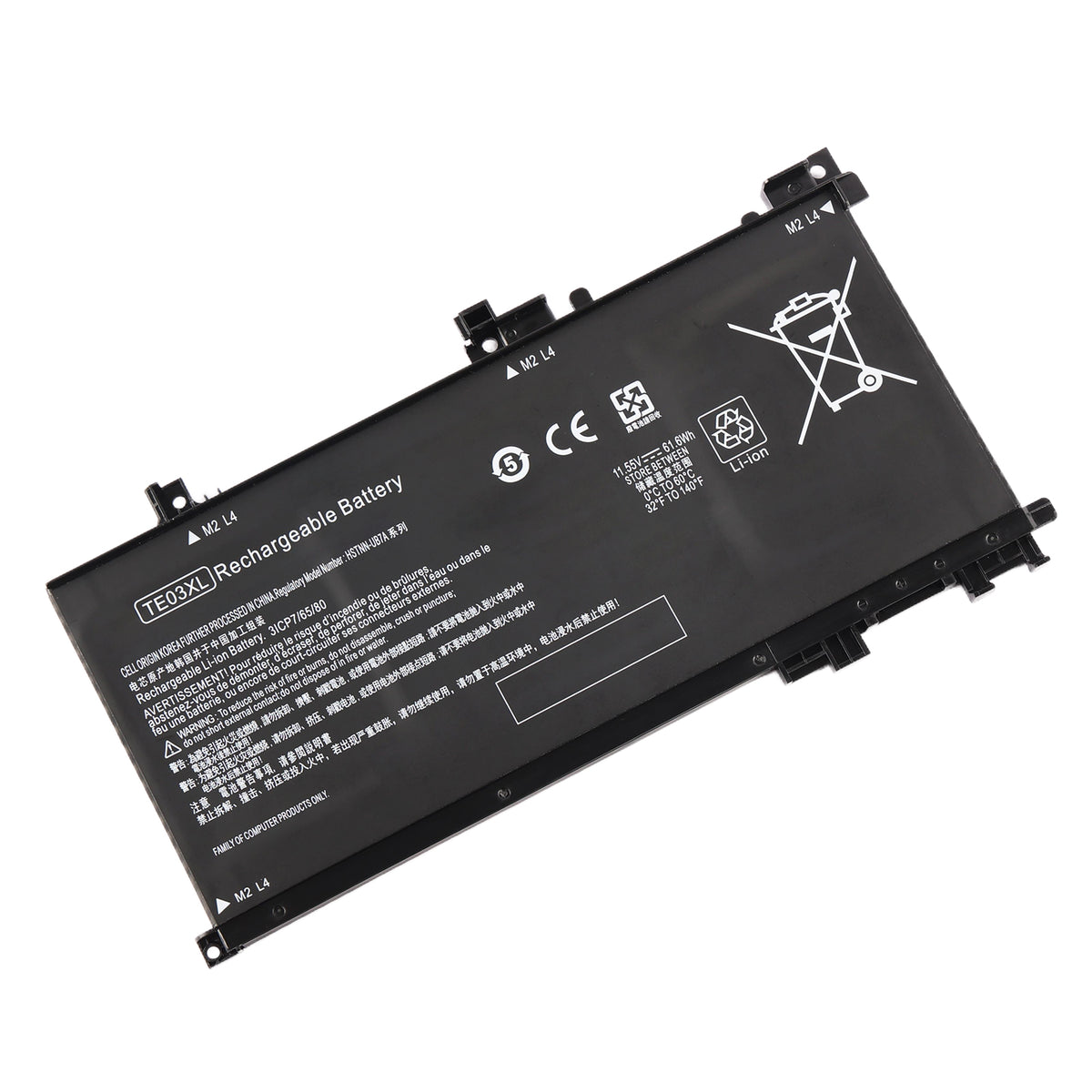 HP TE03XL replacement laptop battery 11.55V 61.6Wh 5333mAh 3ICP7/65/80 Li-ion HSTNN-UB7A for HP notebook