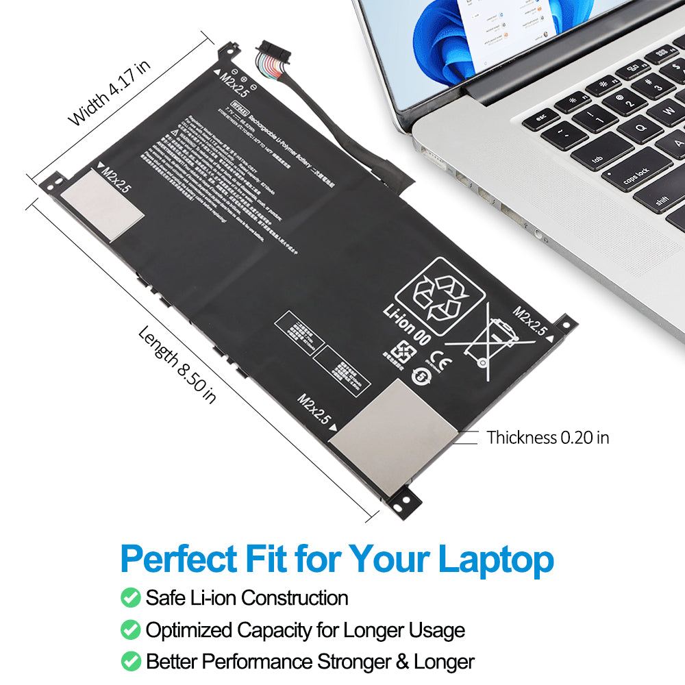 WF04XL replacement battery dimensions 8.50 x 4.17 x 0.20 inch, precision fit for HP Envy 13-BF x360 series chassis