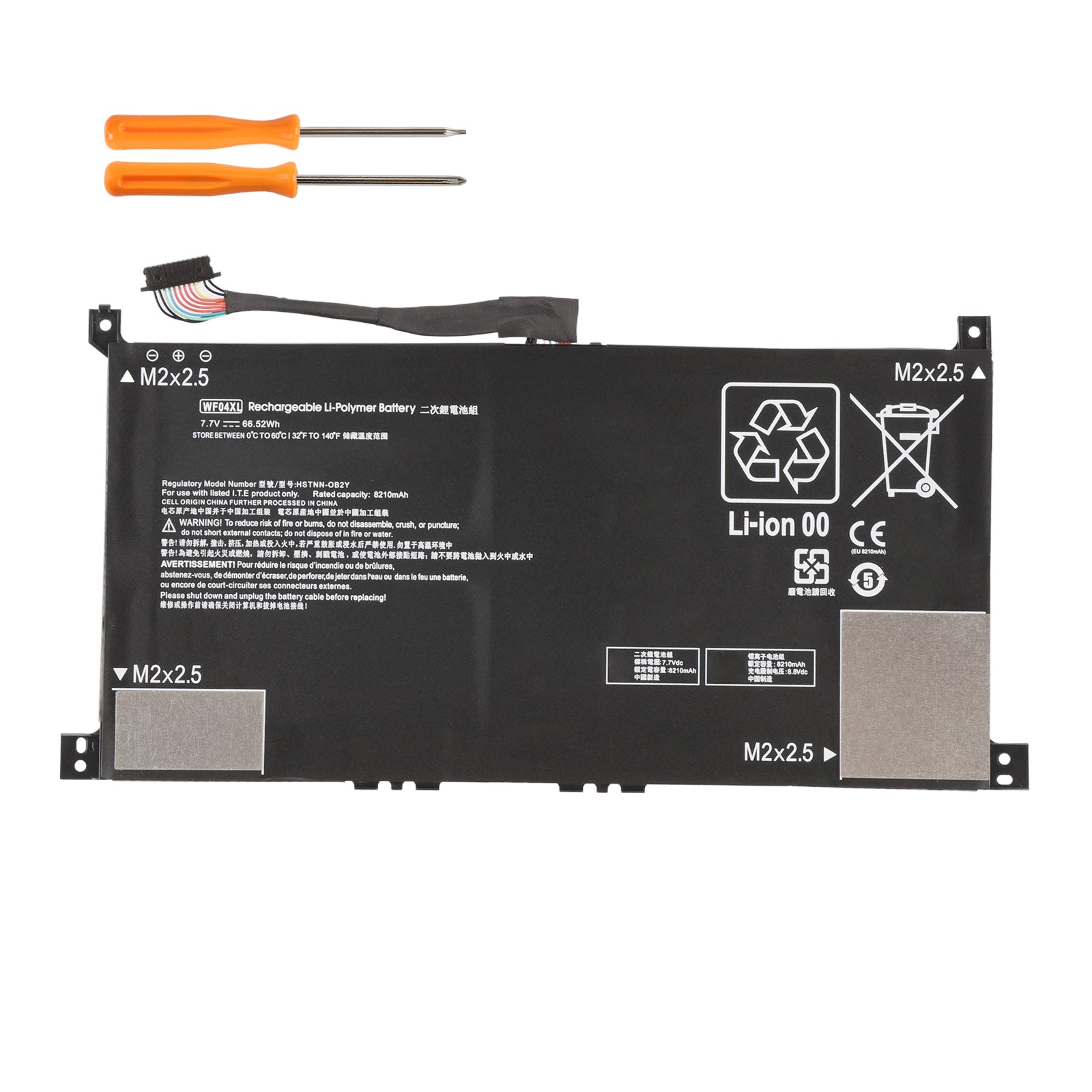 WF04XL 66.52Wh Li-polymer battery comes with free screwdriver tools for easy DIY replacement in HP Envy 13 x360