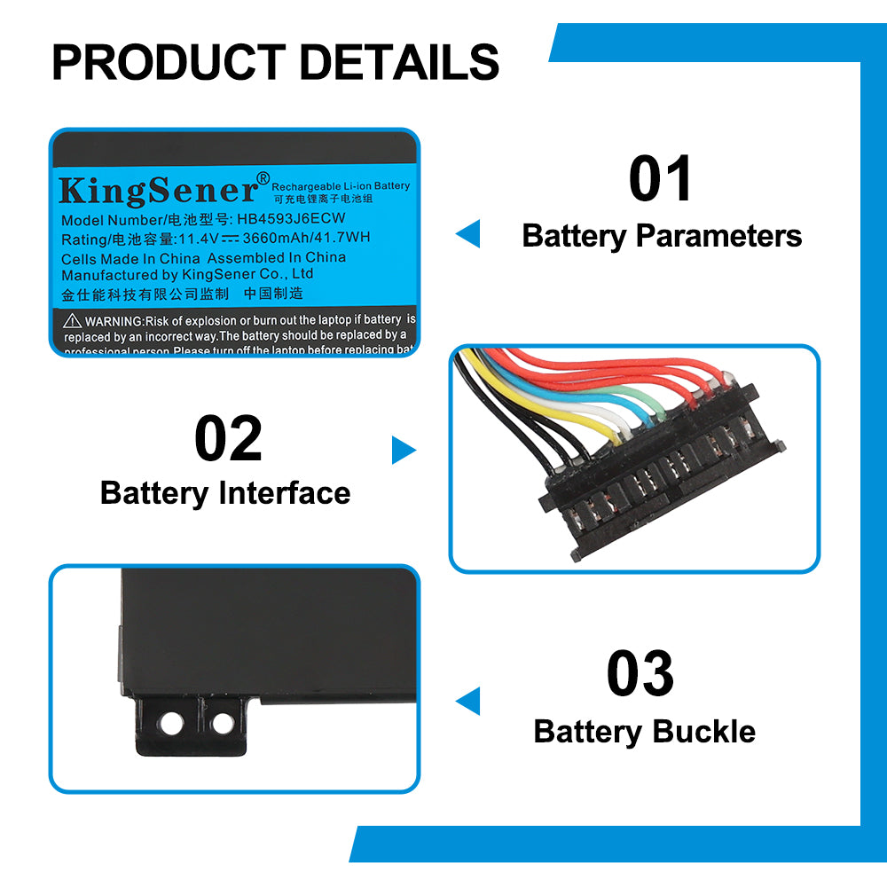 HUAWEI-HB4593J6ECW-11.4V-3660mAh-Laptop-Battery