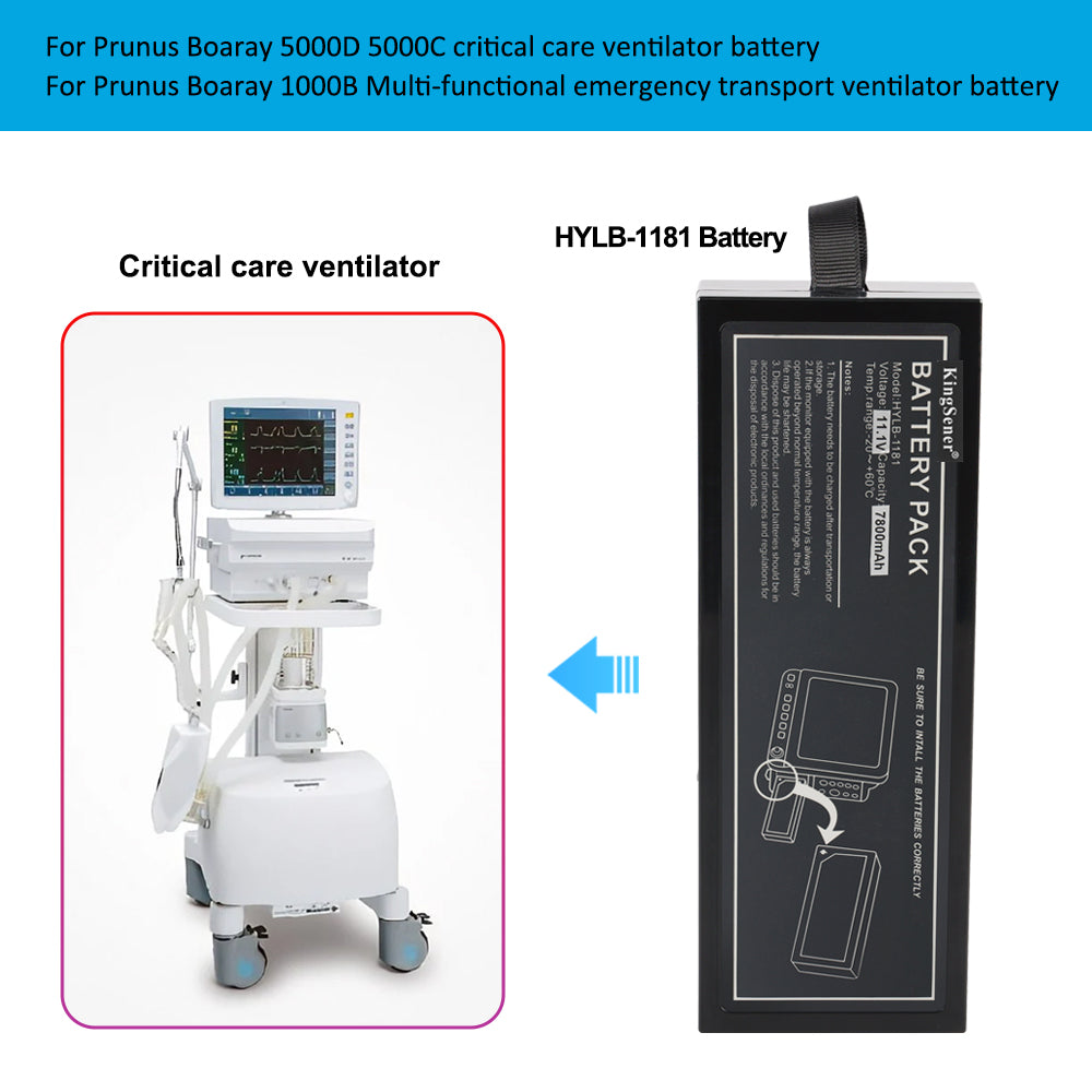 JW-Y3S-8 HYLB-1181 医療用人工呼吸器バッテリー Boaray 5000D 5000C用