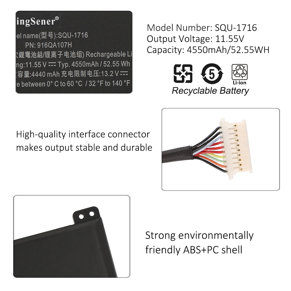 Hasee-SQU-1716-4550mAh-Laptop-Battery