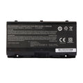 PB50BAT-6 11.1V 62Wh 5500mAh Clevo replacement battery white background hero shot, 3INR19/66-2 6-cell pack assembled in China for gaming laptops