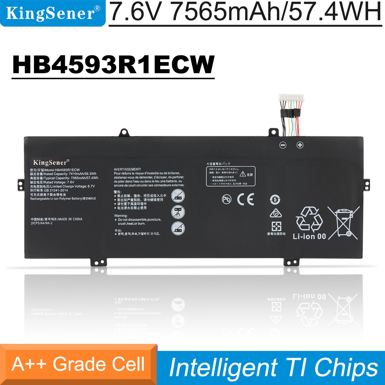 Huawei-HB4593R1ECW-7.6V-57.4WH-Laptop-Battery