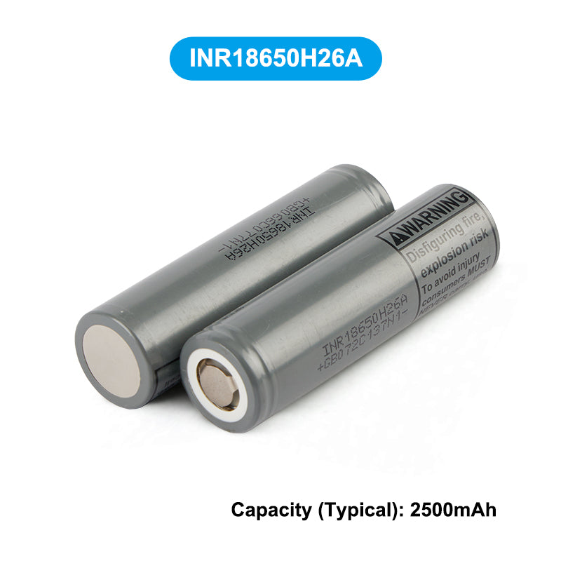 INR18650H26A 2500mAh 3.6V 鋰離子充電電池 – 22A 高電流