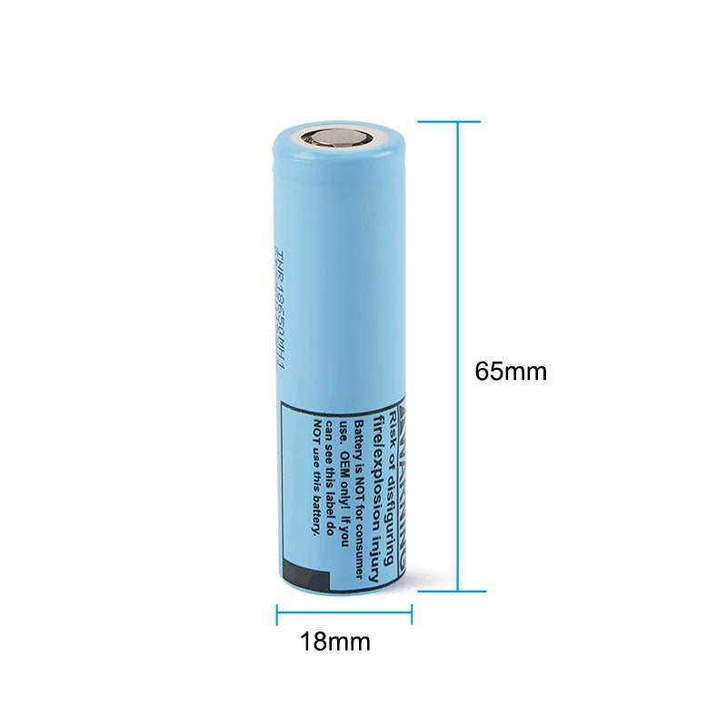 INR18650MH1 電池 3200mAh 3.7V 適用於 LG 鋰充電電池組手電筒電子煙點焊接/引線 1-10 件