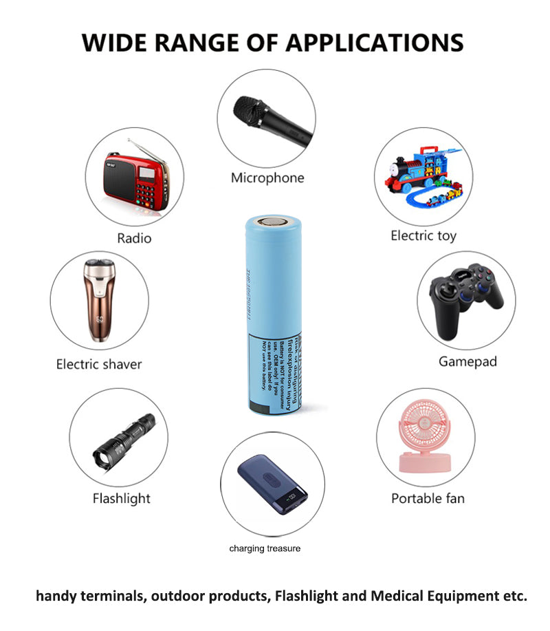 INR18650MH1 電池 3200mAh 3.7V 適用於 LG 鋰充電電池組手電筒電子煙點焊接/引線 1-10 件