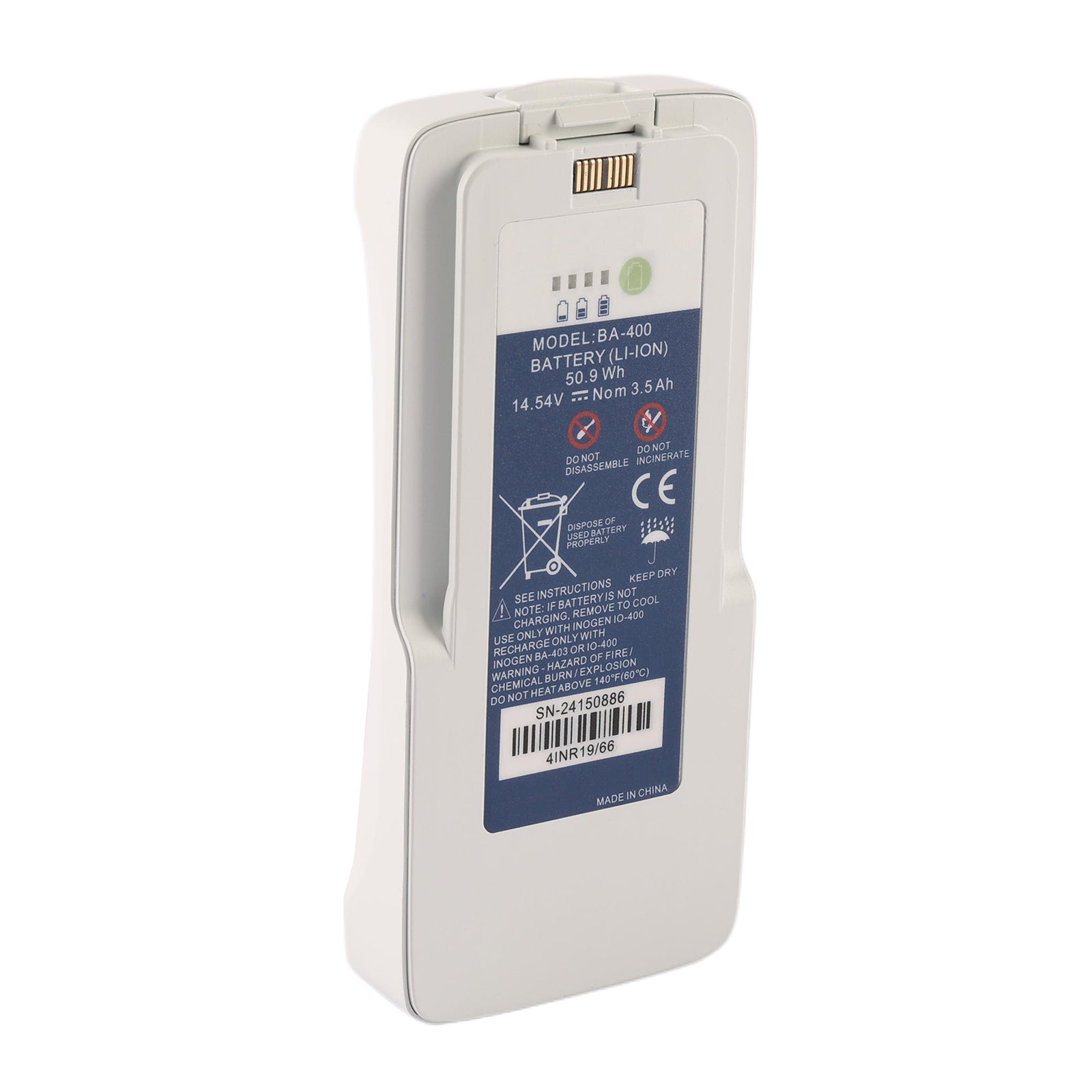 이노젠 원 G4 산소 농축기용 BA-400 배터리 | 14.54V 48.2Wh – BatteryMall.com