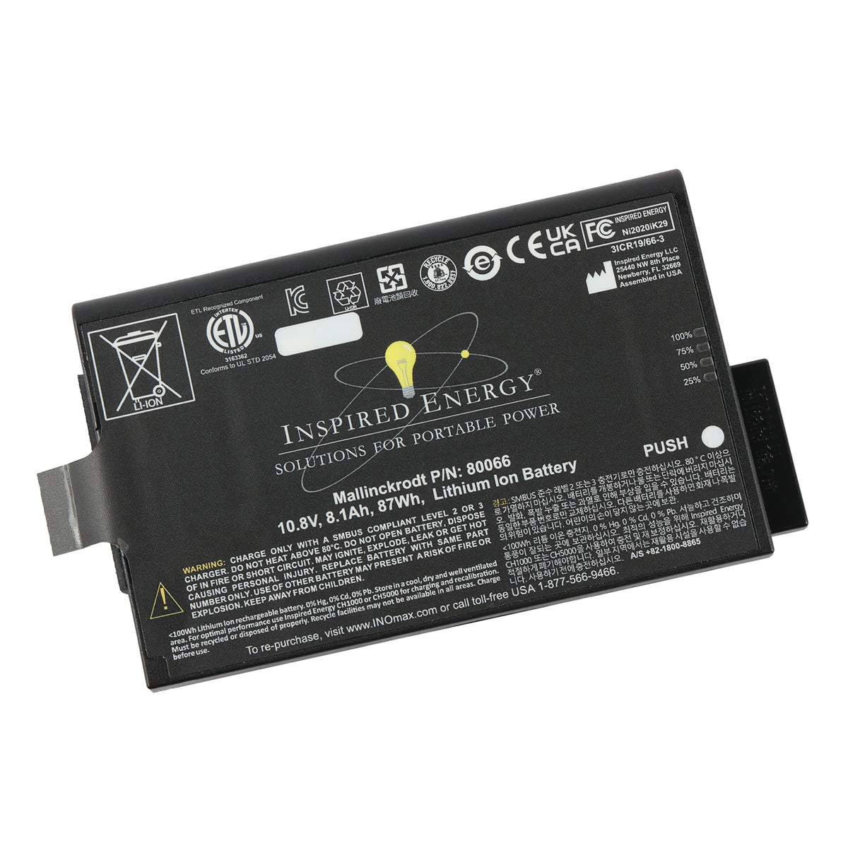 80066 Li-ion Battery 10.8V 87Wh 8.1Ah for GE USM35 Ultrasonic Flaw Detector