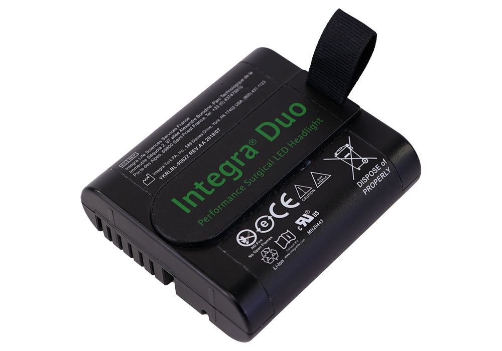 REF 90622 Battery Replacement For Integra Duo LED Surgical Headlight System