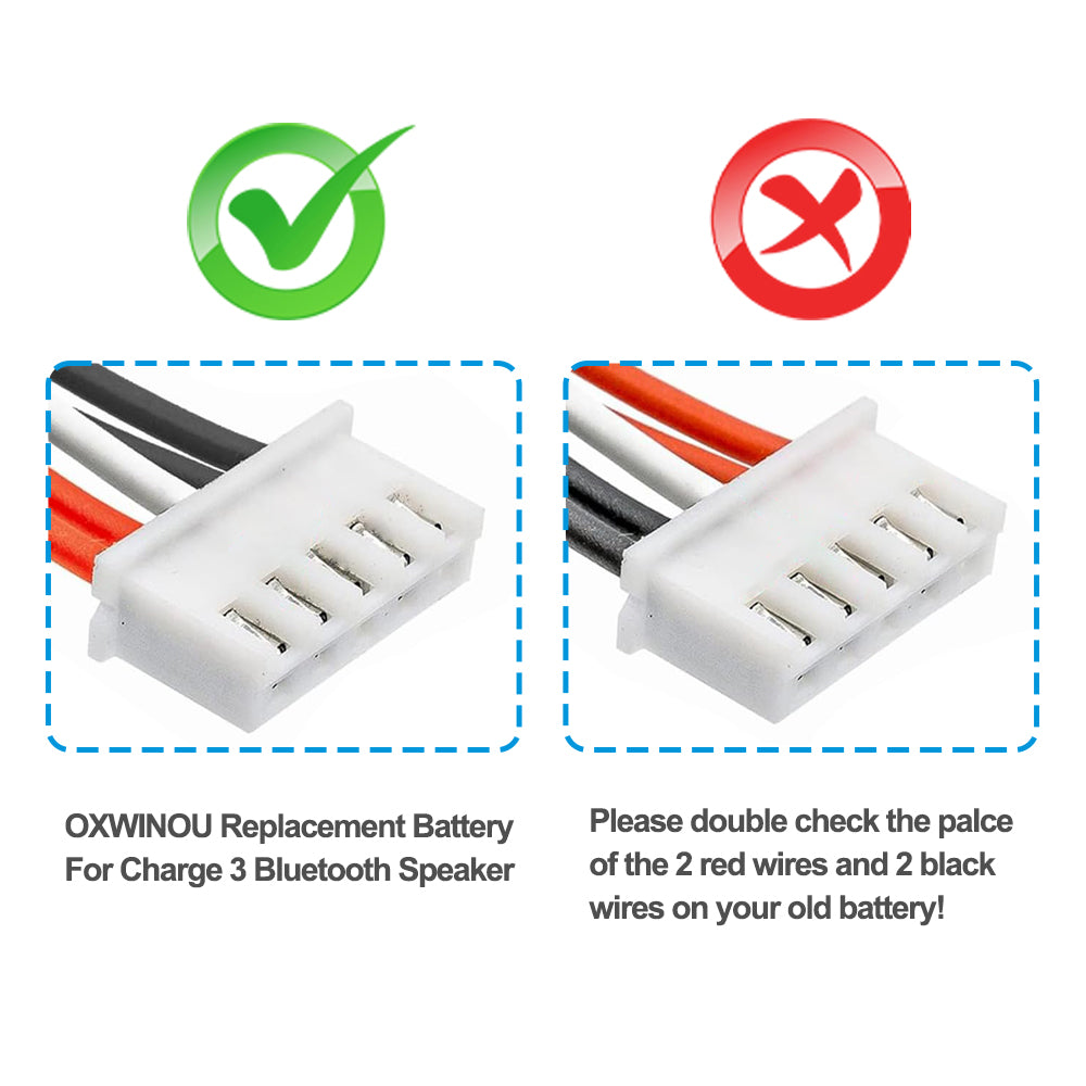 Please double check the palce of the 2red wires and 2 black wires on your old battery
