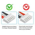 Please double check the palce of the 2red wires and 2 black wires on your old battery