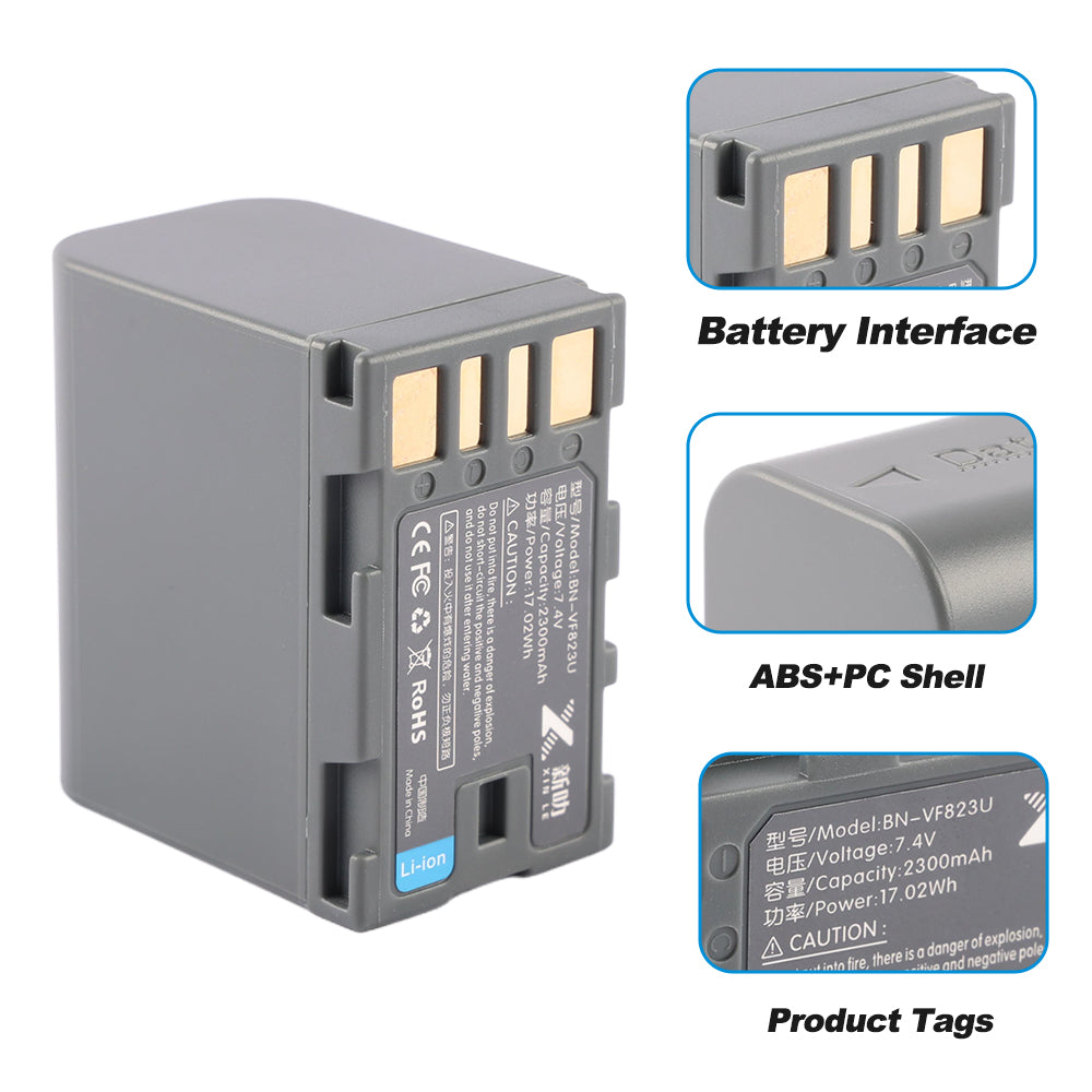 JVC-BN-VF823U-7.4V-17.02Wh-Camera-Battery