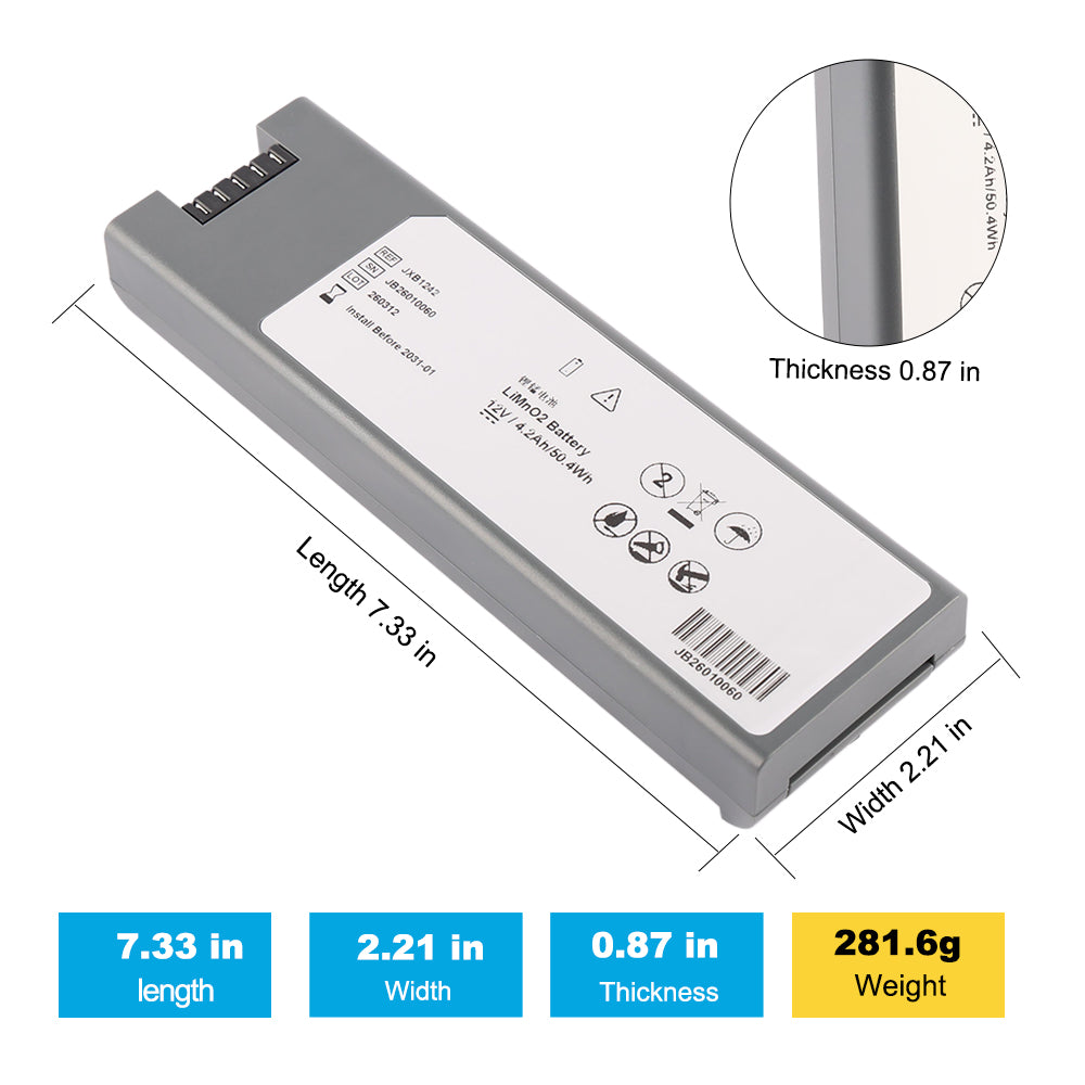 JXB1242-12V-50.04Wh-Medical-Battery