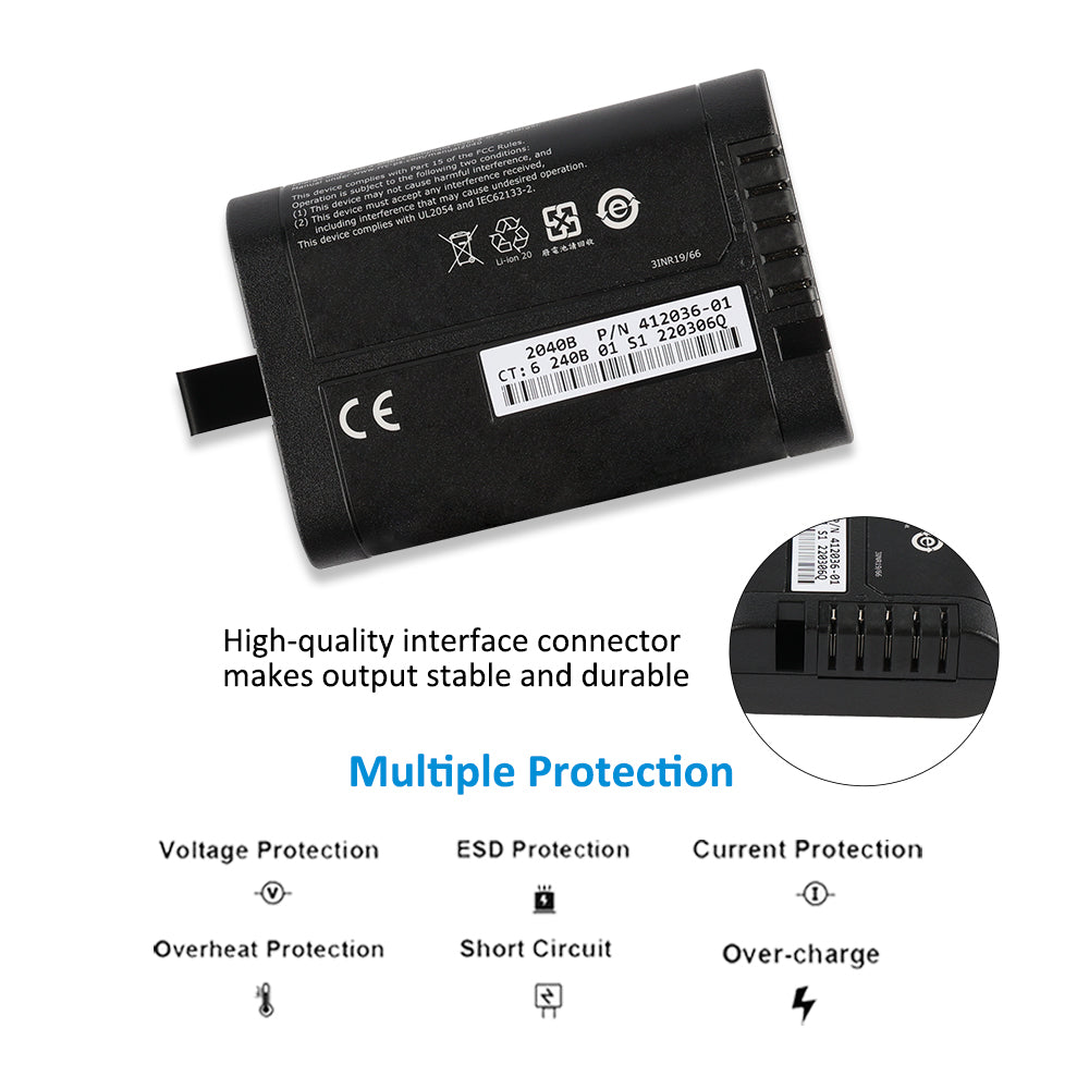 Interface view of the Inspired Energy KSE-2040 lithium battery pack for measuring instruments
