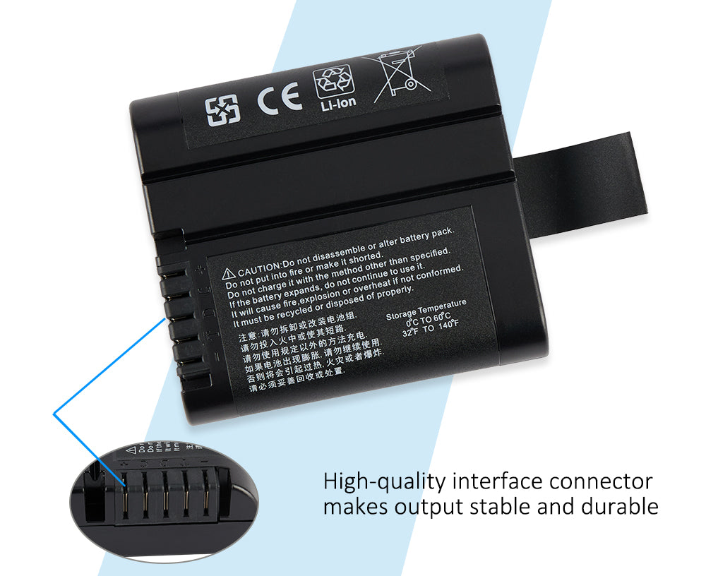 Detailed technical sticker on the FLIR KSE-2054 smart battery with regulatory and power info