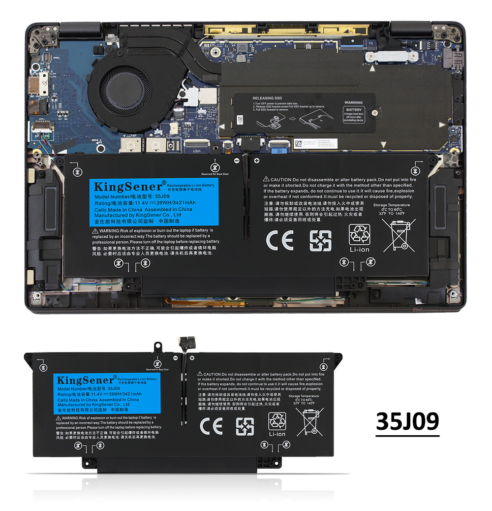 Kingsener-35J09-11.4V-39Wh-3421mAh-Battery