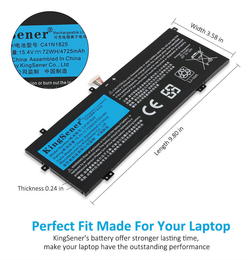 Kingsener-C41N1825-15.4V-72WH-4725mAh-Battery
