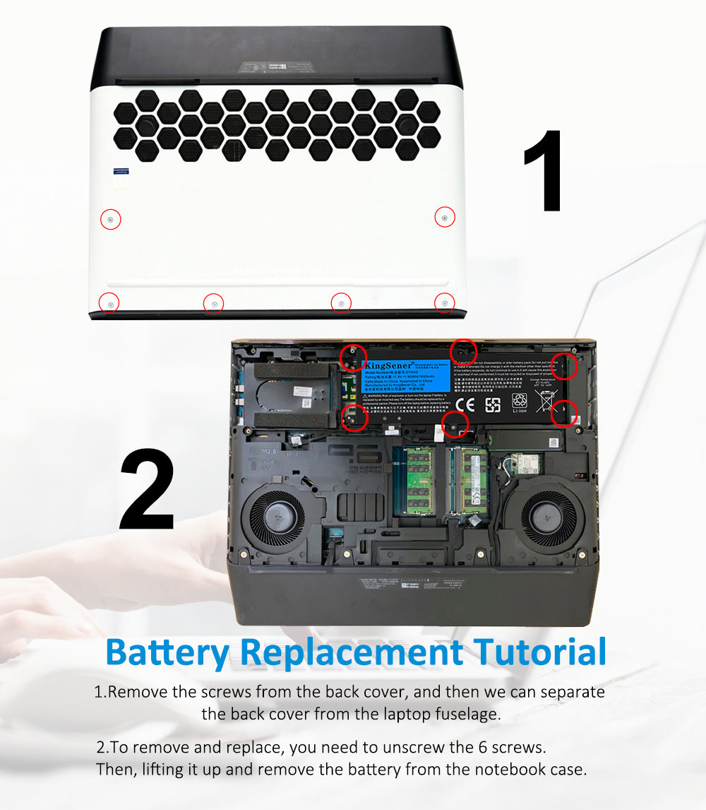 Kingsener-DT9XG-11.4V-90WH-7895mAh-Battery