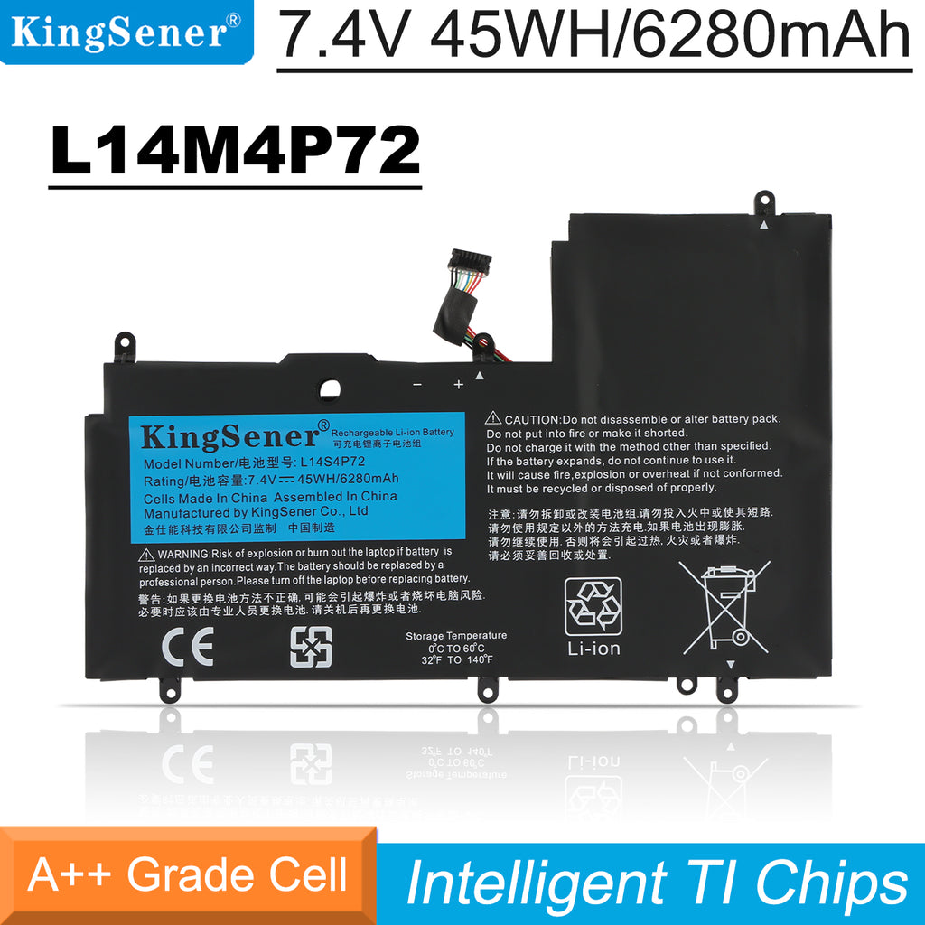 Kingsener-L14M4P72-7.4V-45WH-6280mAh-Battery