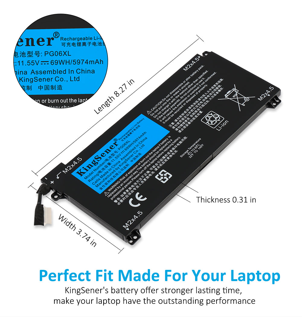 Kingsener-PG06XL-11.55V-69WH-5974mAh-Battery