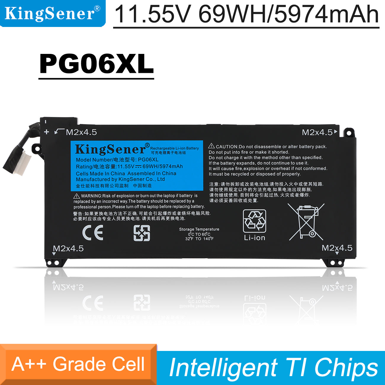 Kingsener-PG06XL-11.55V-69WH-5974mAh-Battery