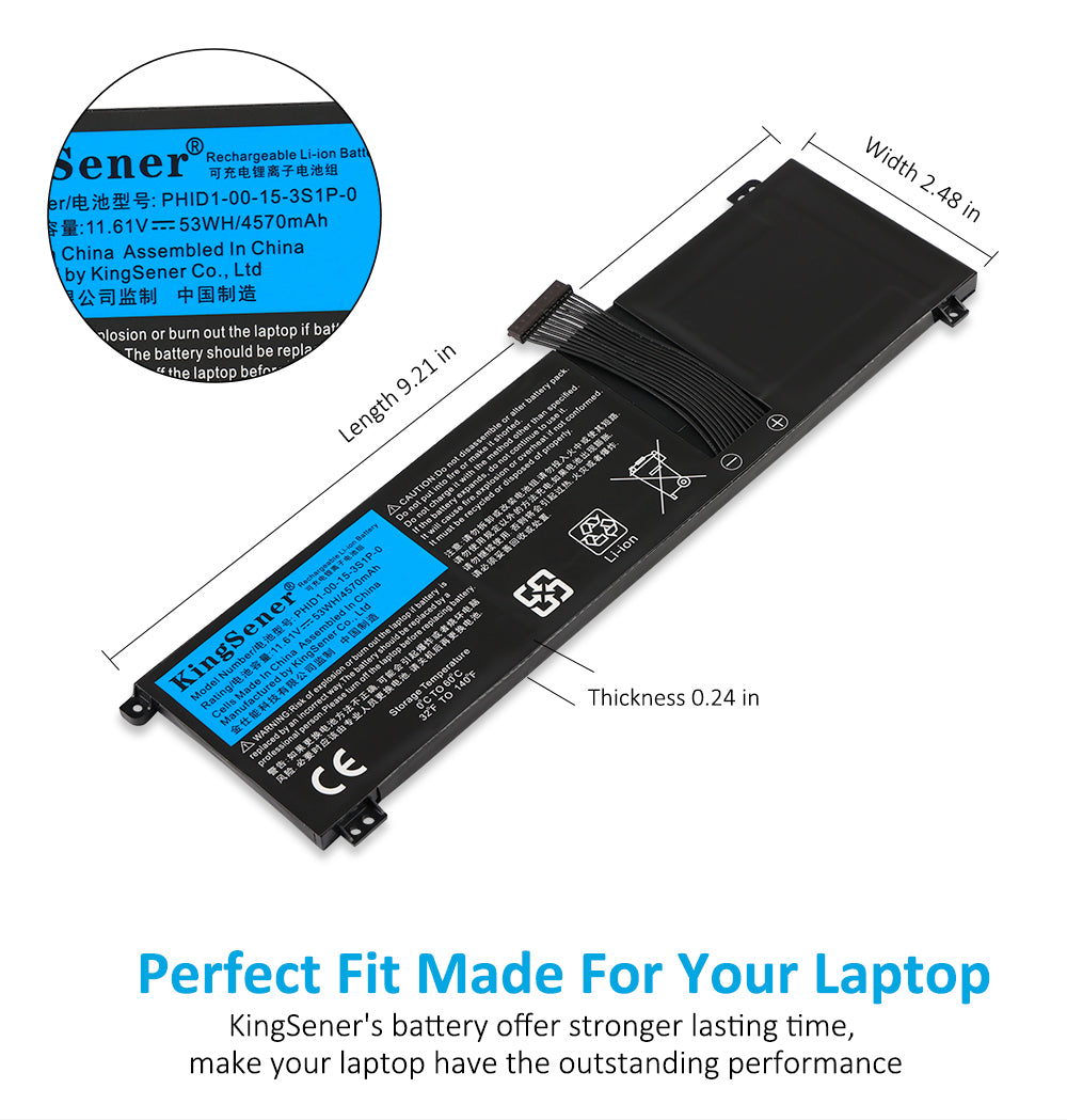 Kingsener-PHID1-00-15-3S1P-0-11.61V-53WH-4570mAh-Battery