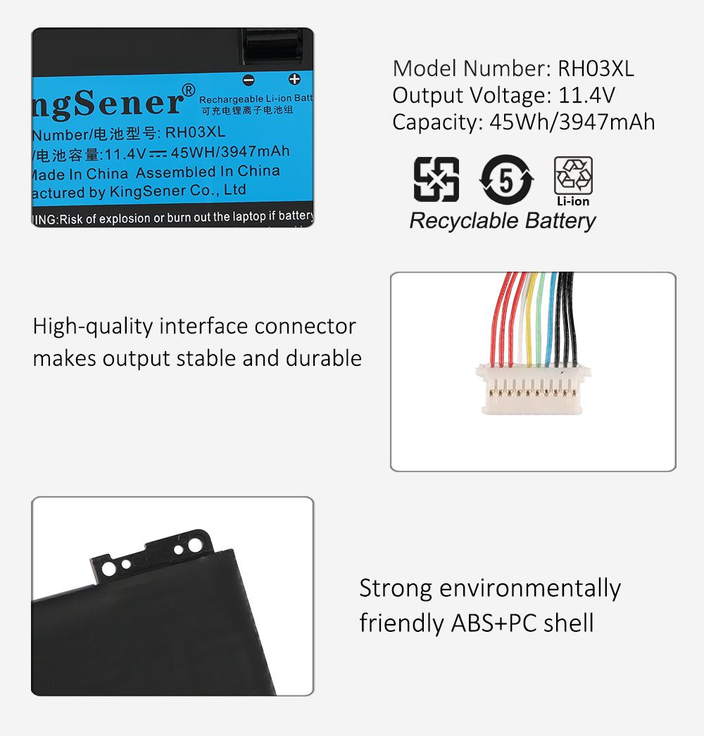 Kingsener-RH03XL-11.4V-45Wh-Battery