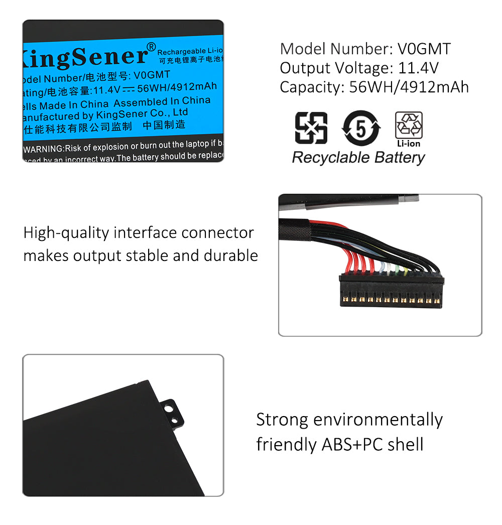 Kingsener-V0GMT-11.4V-56WH-4912mAh-Battery