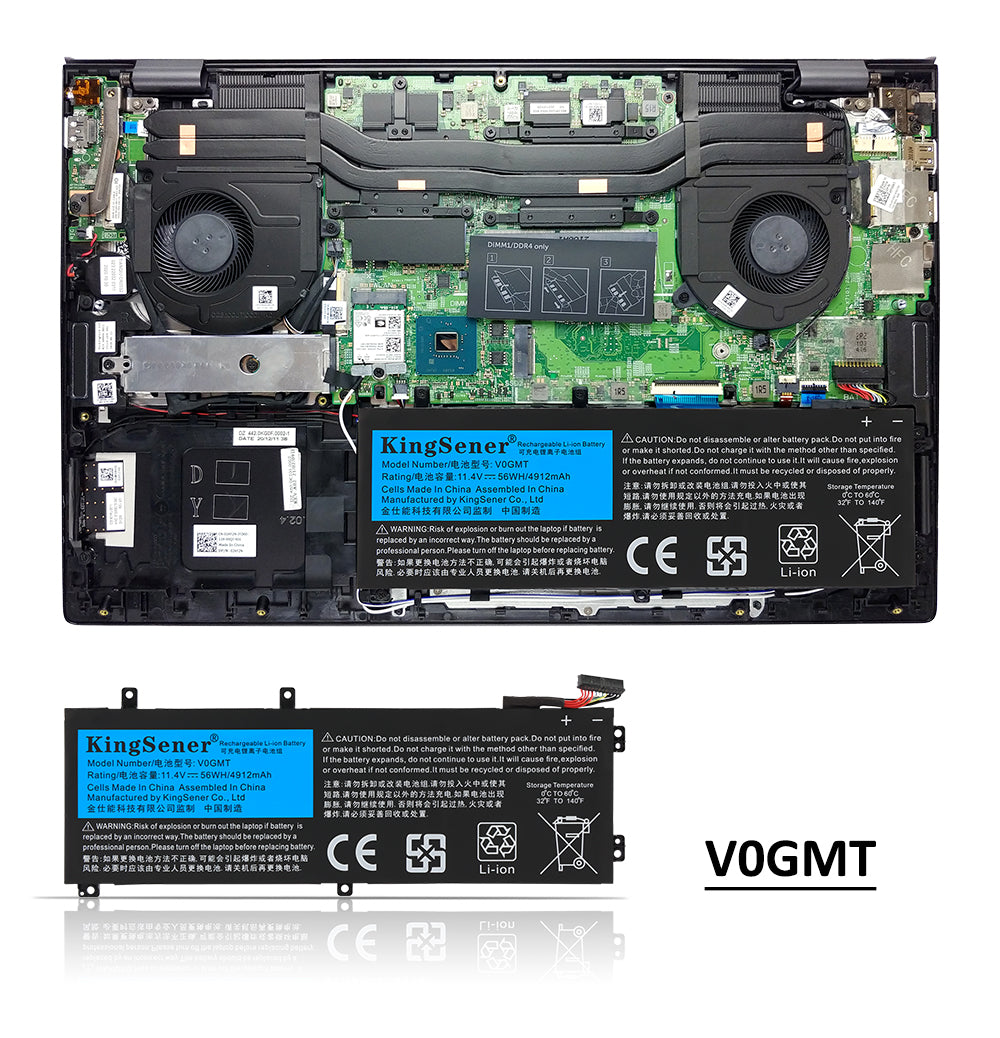 Kingsener-V0GMT-11.4V-56WH-4912mAh-Battery
