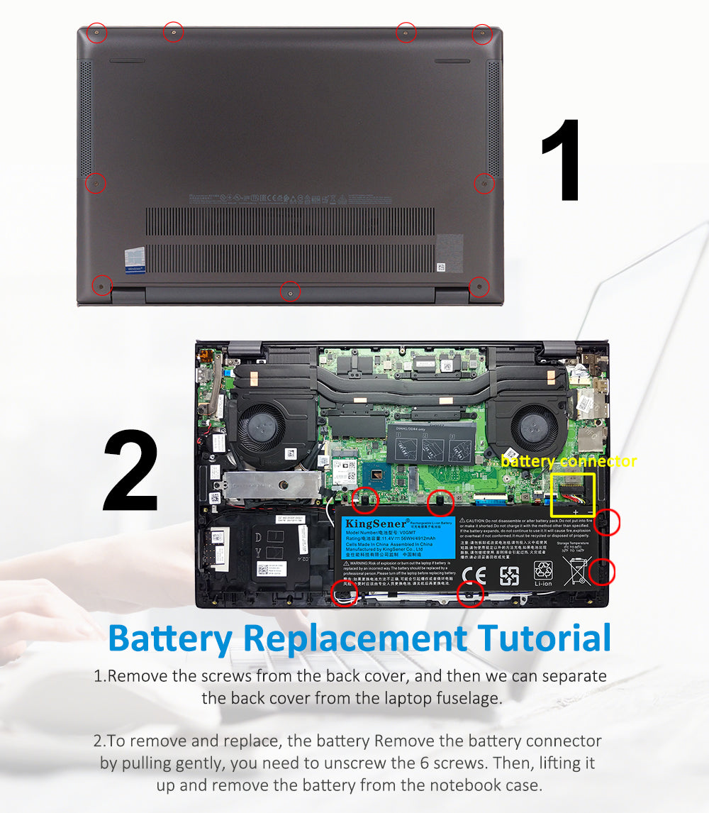 Kingsener-V0GMT-11.4V-56WH-4912mAh-Battery