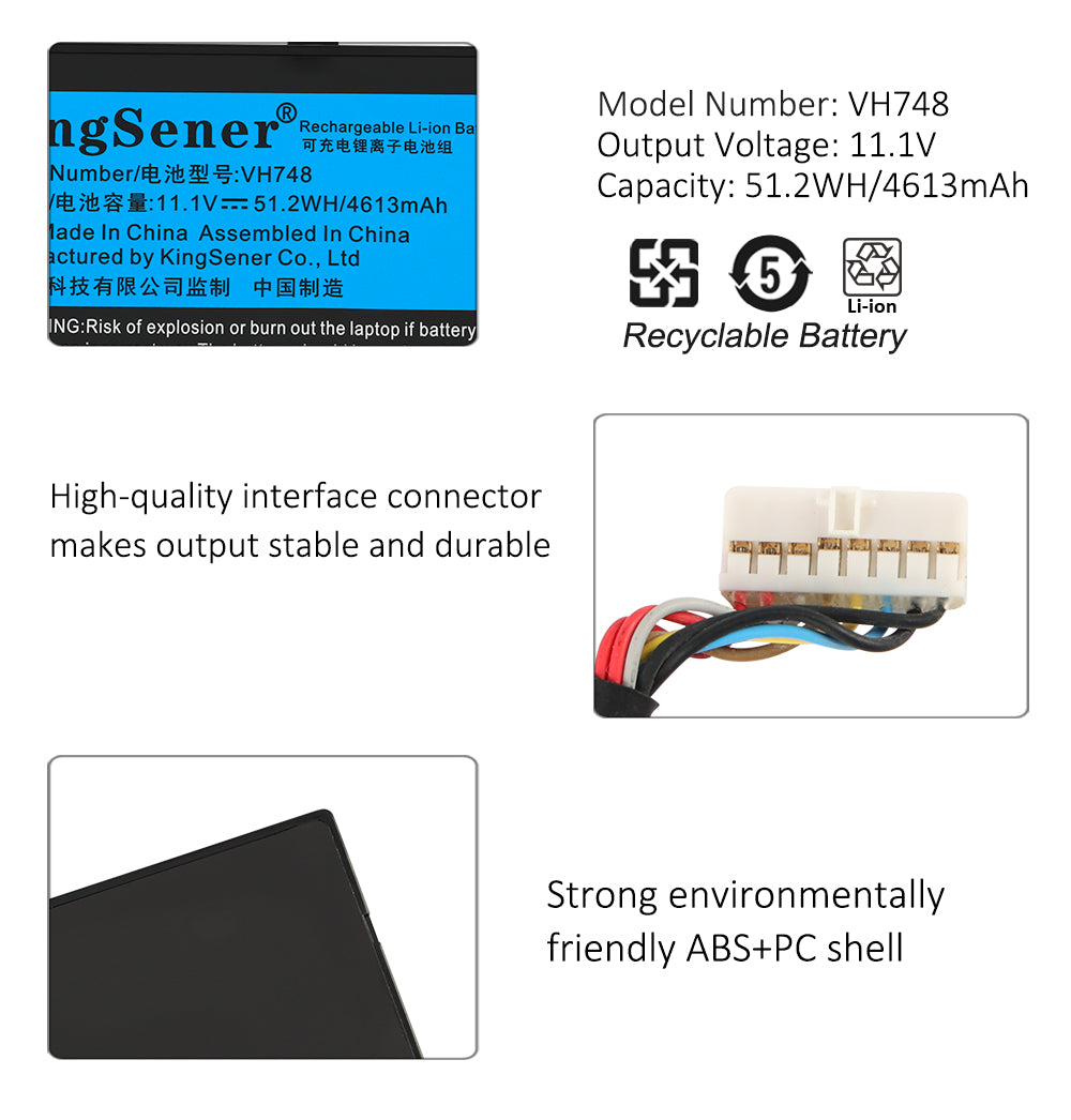 Kingsener-VH748-11.1V-51.2WH-4613mAh-Battery