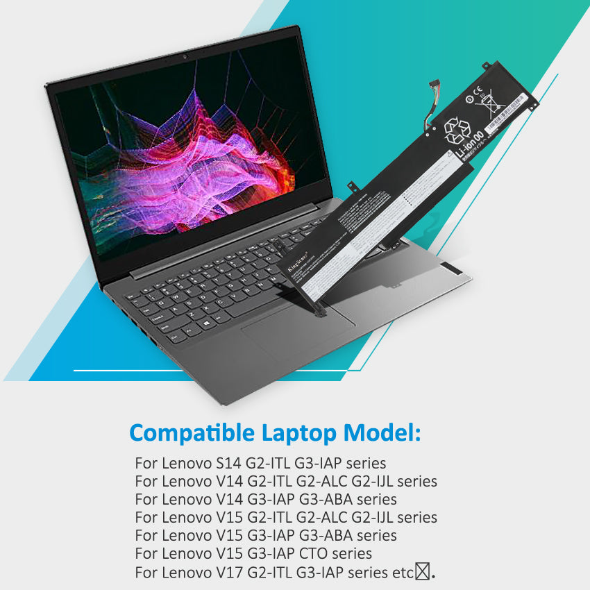 Kingsener L20C3PF0 L20L3PF0 L20M3PF0 Laptop-Akku für Lenovo IdeaPad 3-14ITL6 3-15ITL6 3-17ITL6 S14 G2 V14 V15 G2 G3 V17 G2 K14 21CS, 21CT, 21CV, 21CU