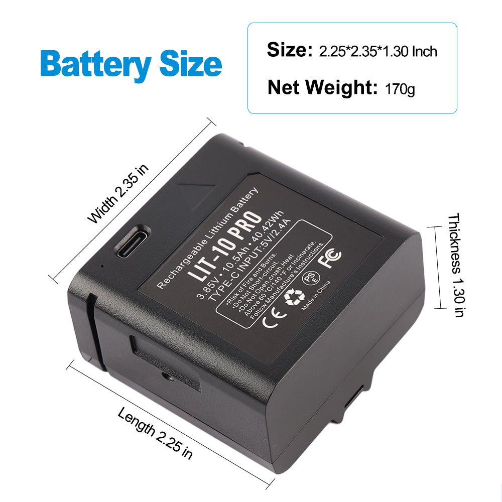 LIT-10 PRO-3.85V-40.42Wh-Trail-Camera-Battery