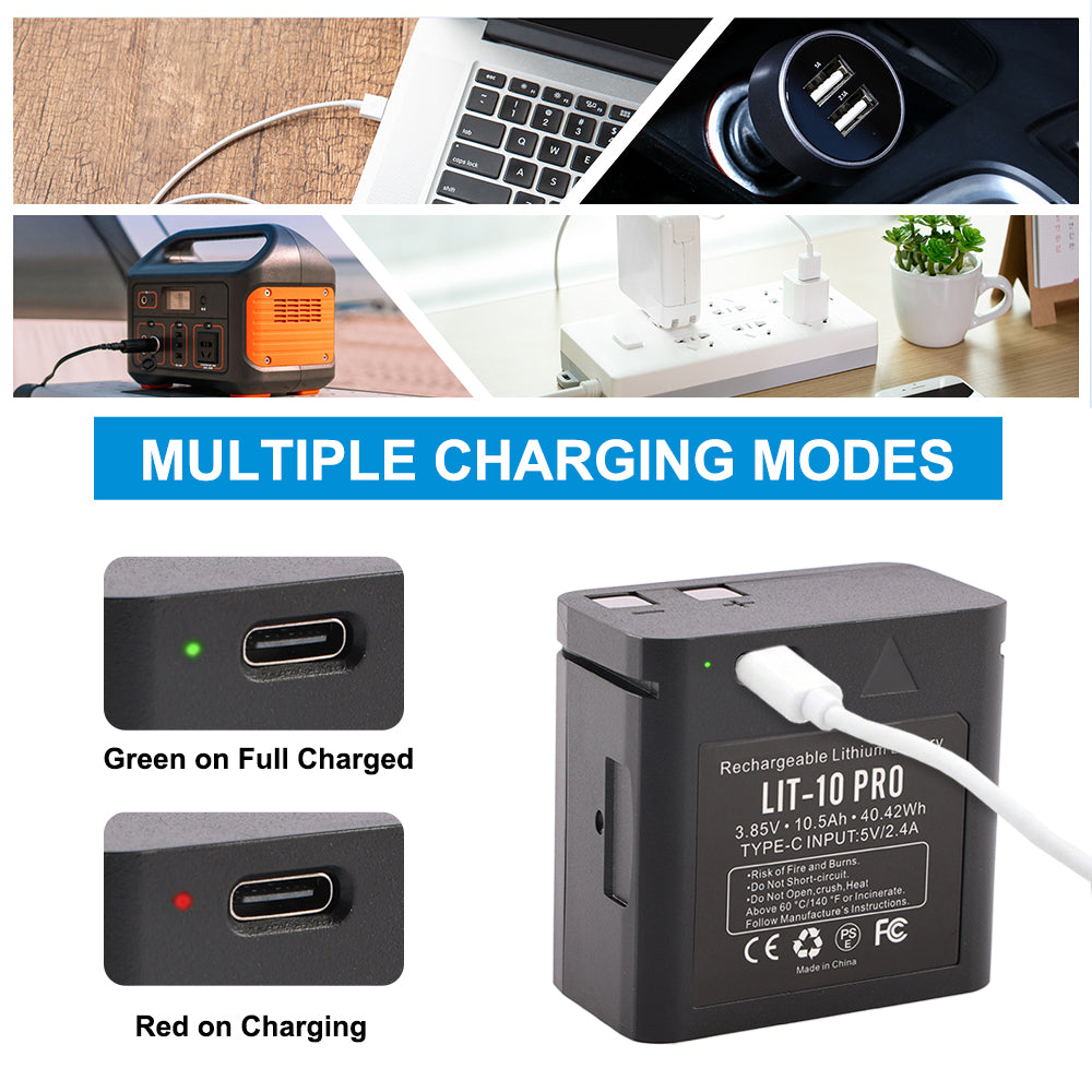 LIT-10 PRO-3.85V-40.42Wh-Trail-Camera-Battery