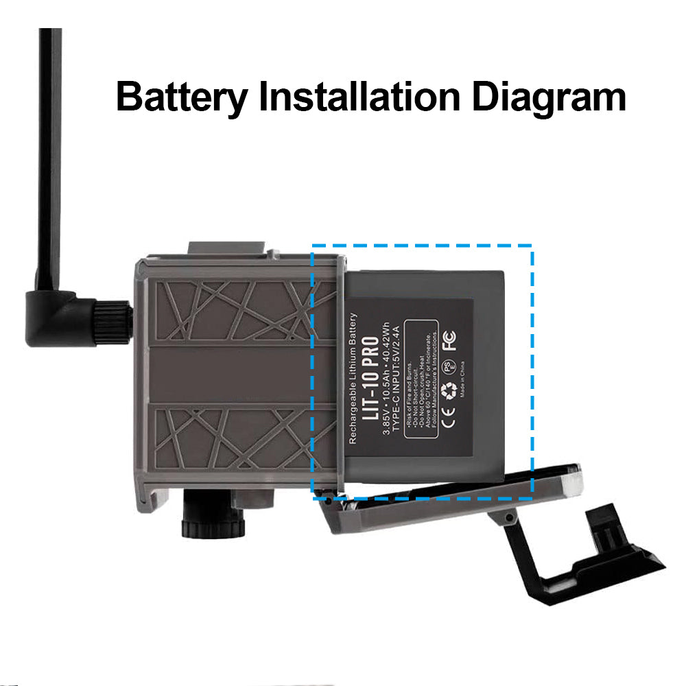 LIT-10 PRO-3.85V-40.42Wh-Trail-Camera-Battery