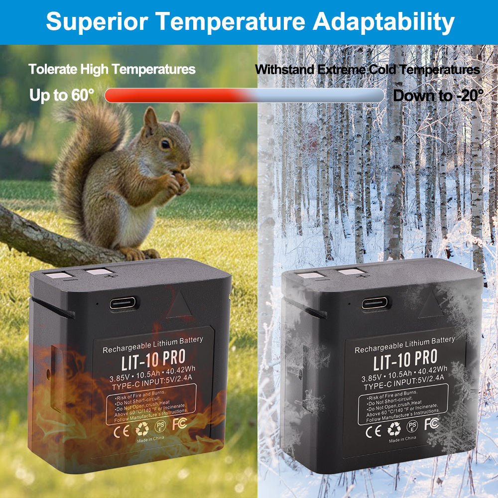 LIT-10 PRO-3.85V-40.42Wh-Trail-Camera-Battery