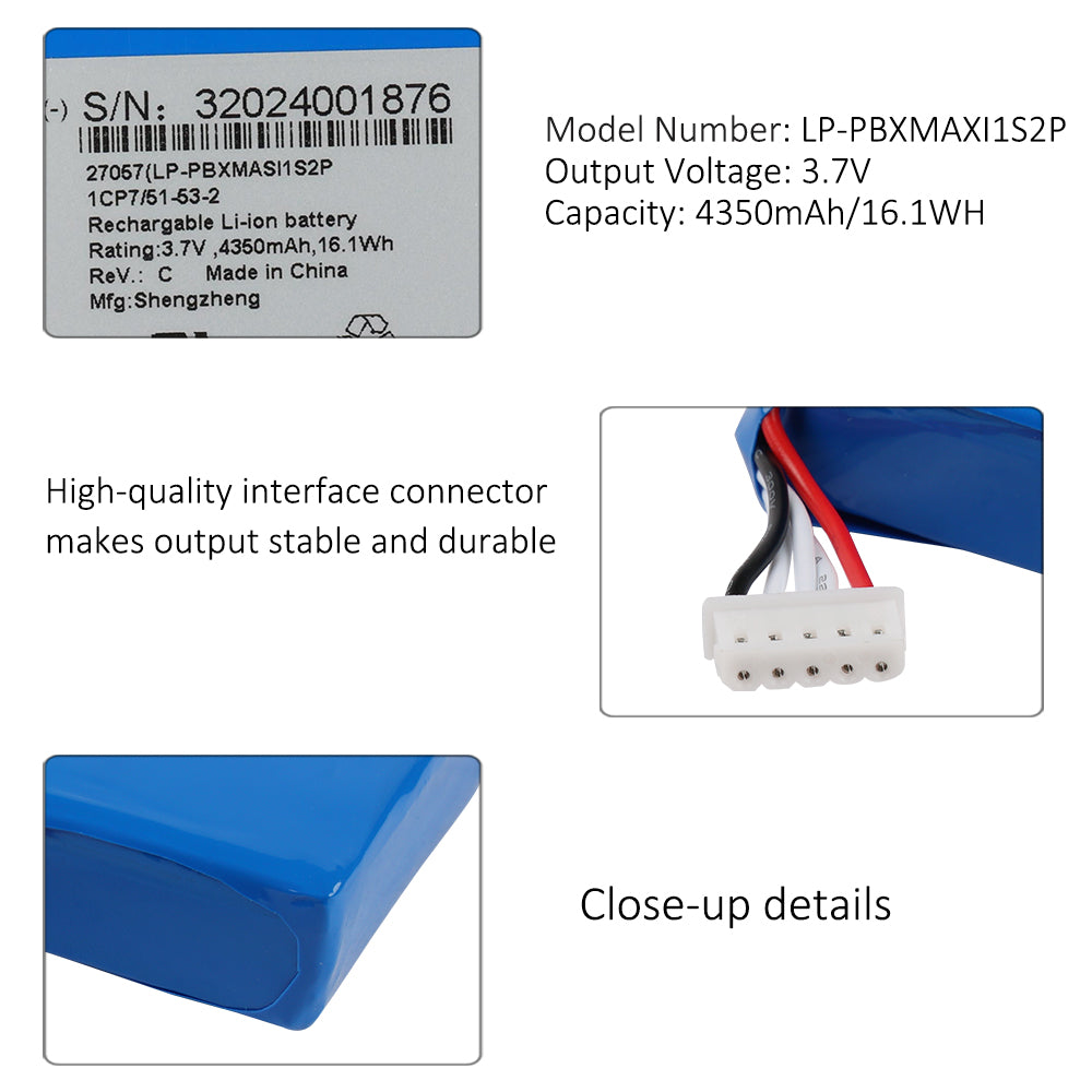 27057 LP-PBXMAXI1S2P Lithium Battery 3.7V 4350mAH For Masimo