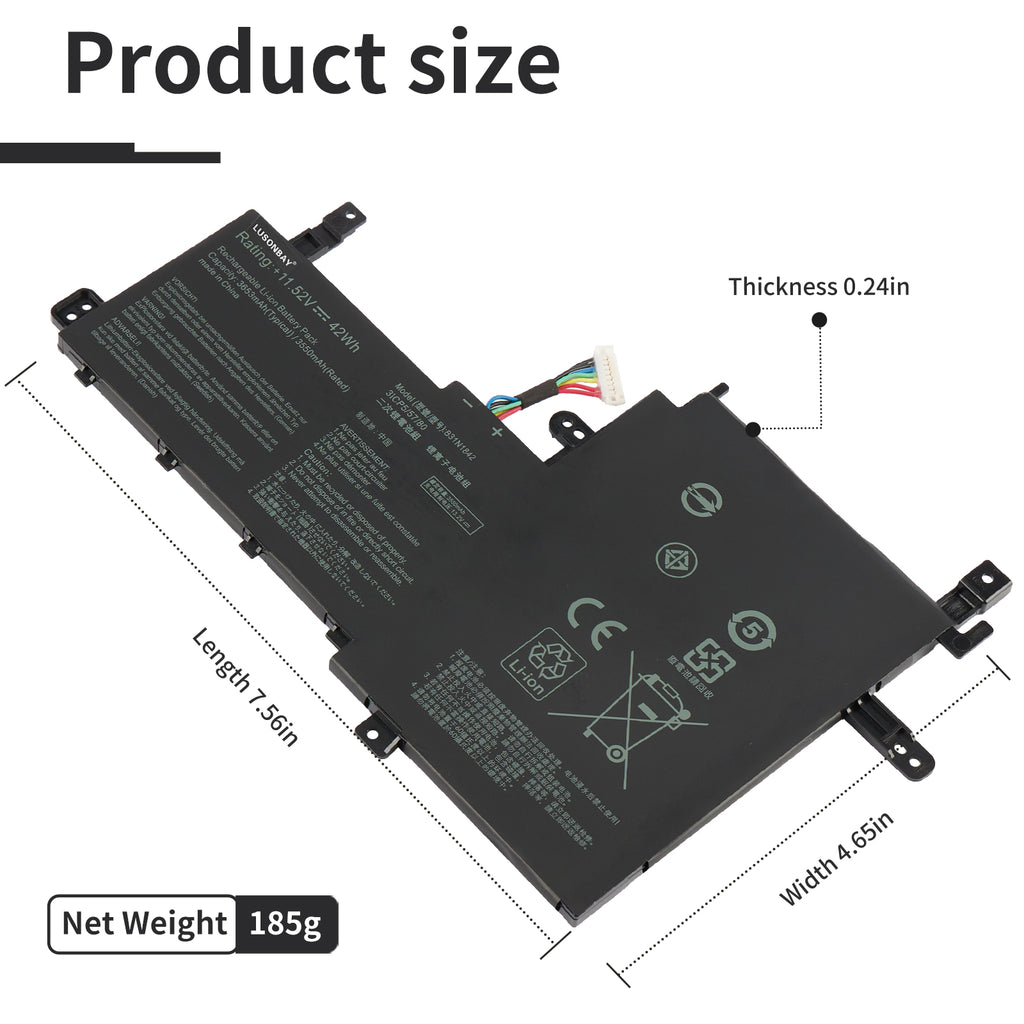 LUSONBAY-B31N1842-11.52V-42Wh-Laptop-Battery