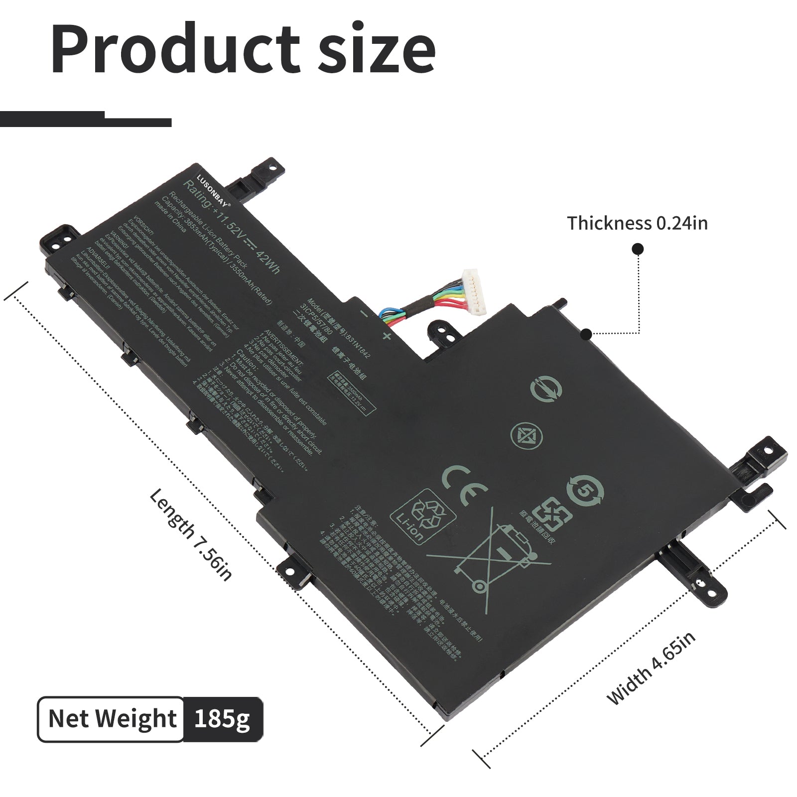 LUSONBAY-B31N1842-11.52V-42Wh-Laptop-Battery