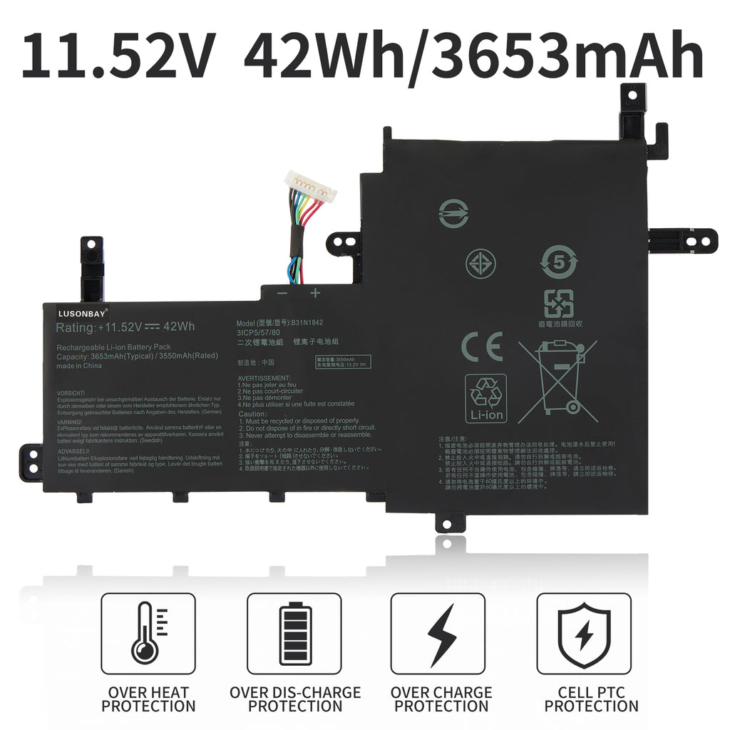 LUSONBAY-B31N1842-11.52V-42Wh-Laptop-Battery