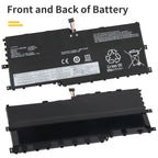 L17M4P71 replacement battery front and back view, Li-ion 15.36V 54Wh, for Lenovo ThinkPad X1 Yoga 3rd Gen