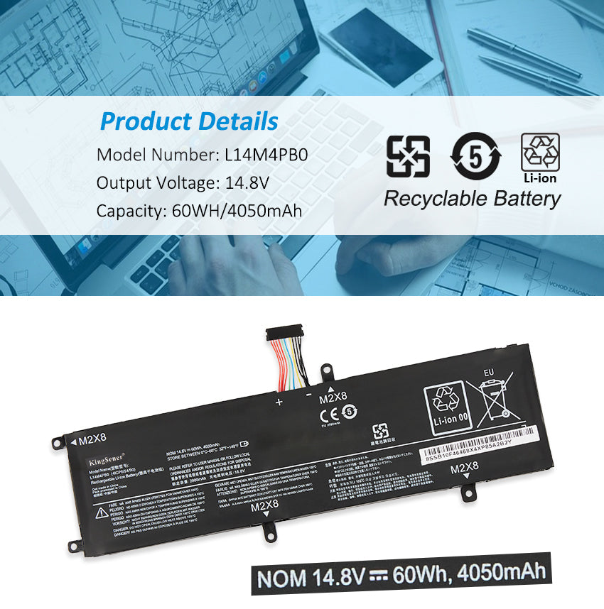 Lenovo-4050mAh-60WH-L14M4PB0-Laptop-Battery