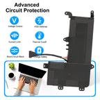 Lenovo L16M4PB0 replacement Li-ion laptop battery 15.36V 55Wh with voltage control thermal cutoff protection