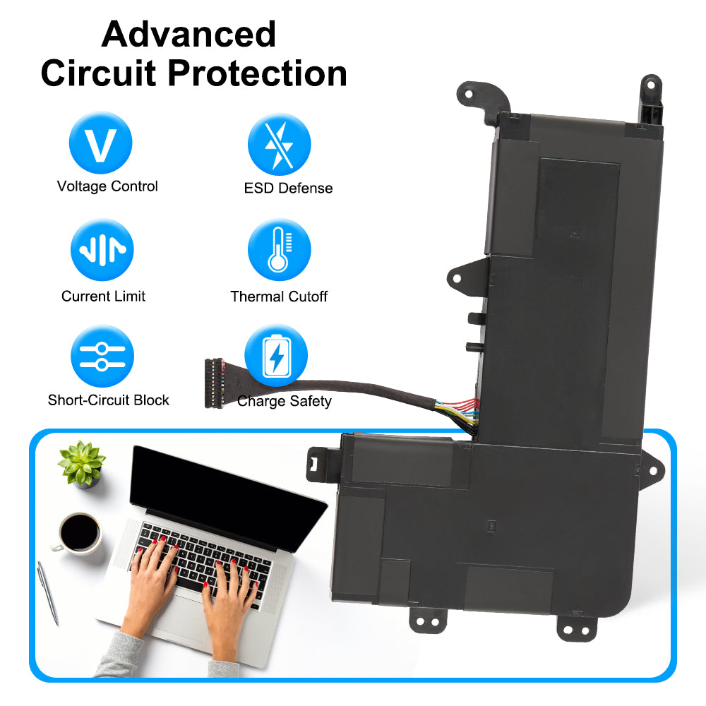 Lenovo L16M4PB0 replacement Li-ion laptop battery 15.36V 55Wh with voltage control thermal cutoff protection